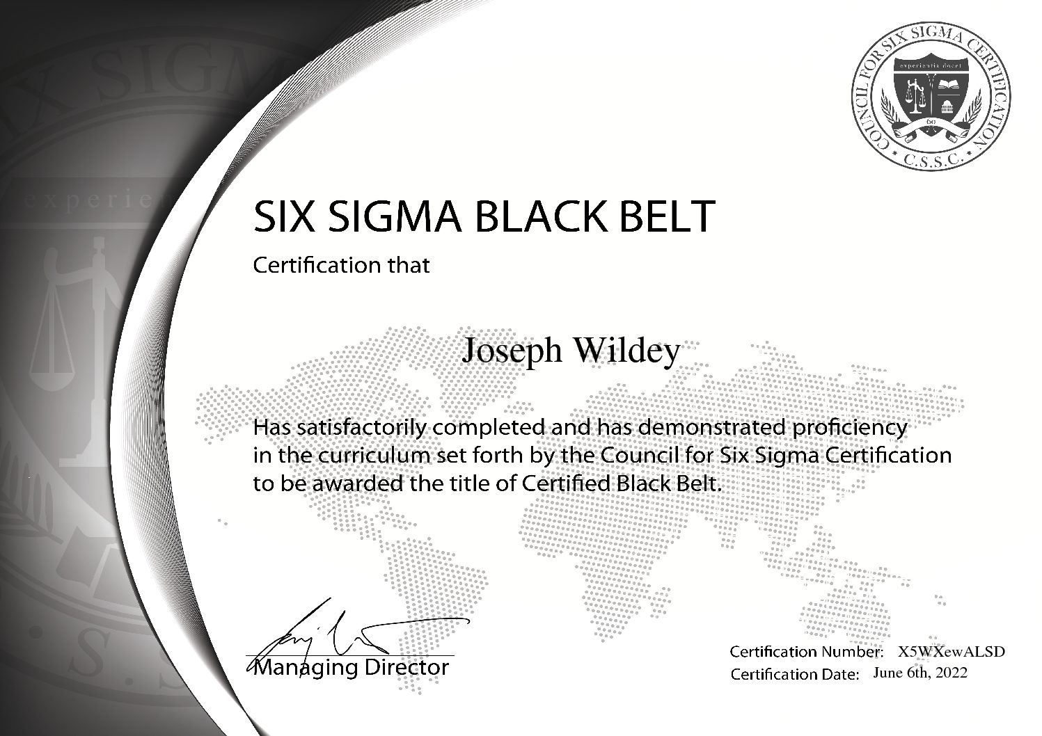 Six Sigma Black Belt Certification